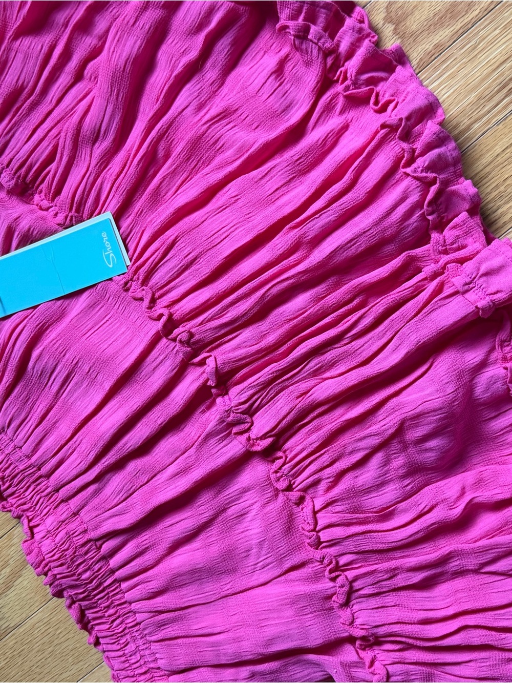 Shade & Shore Hot Pink Tiered Maxi Skirt